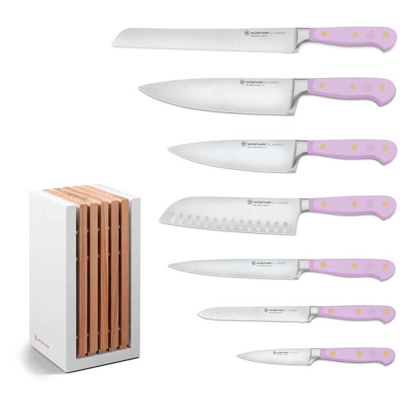 Classic Colour Knivset Med Knivblock 8 Delar, Purple Yam