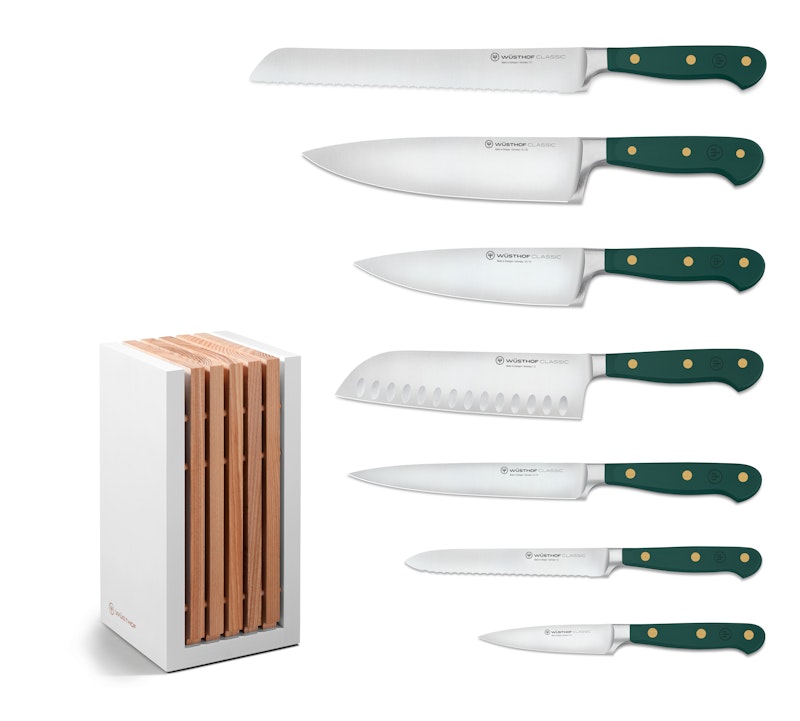 Classic Colour Knivset Med Knivblock 8 Delar, Fresh Rosmary