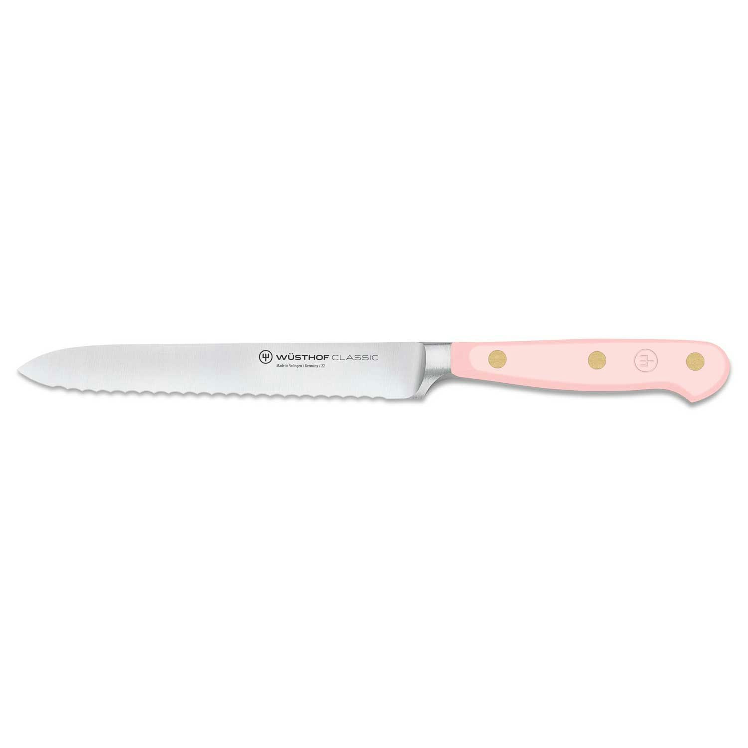 W&uuml;sthof Classic Colour S&aring;gtandad Allkniv 14 Cm - F&ouml;rsk&auml;rare & Trancherknivar St&aring;l Pink Himalayan Salt