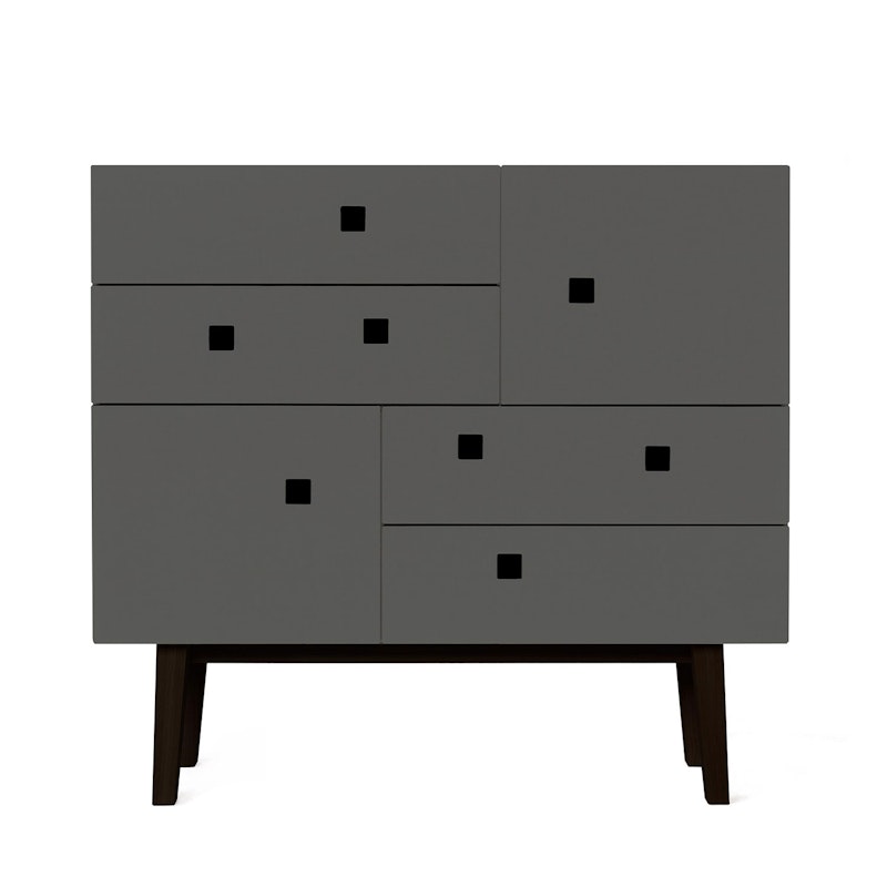Peep B1 Byrå, Slate Grey/Svart