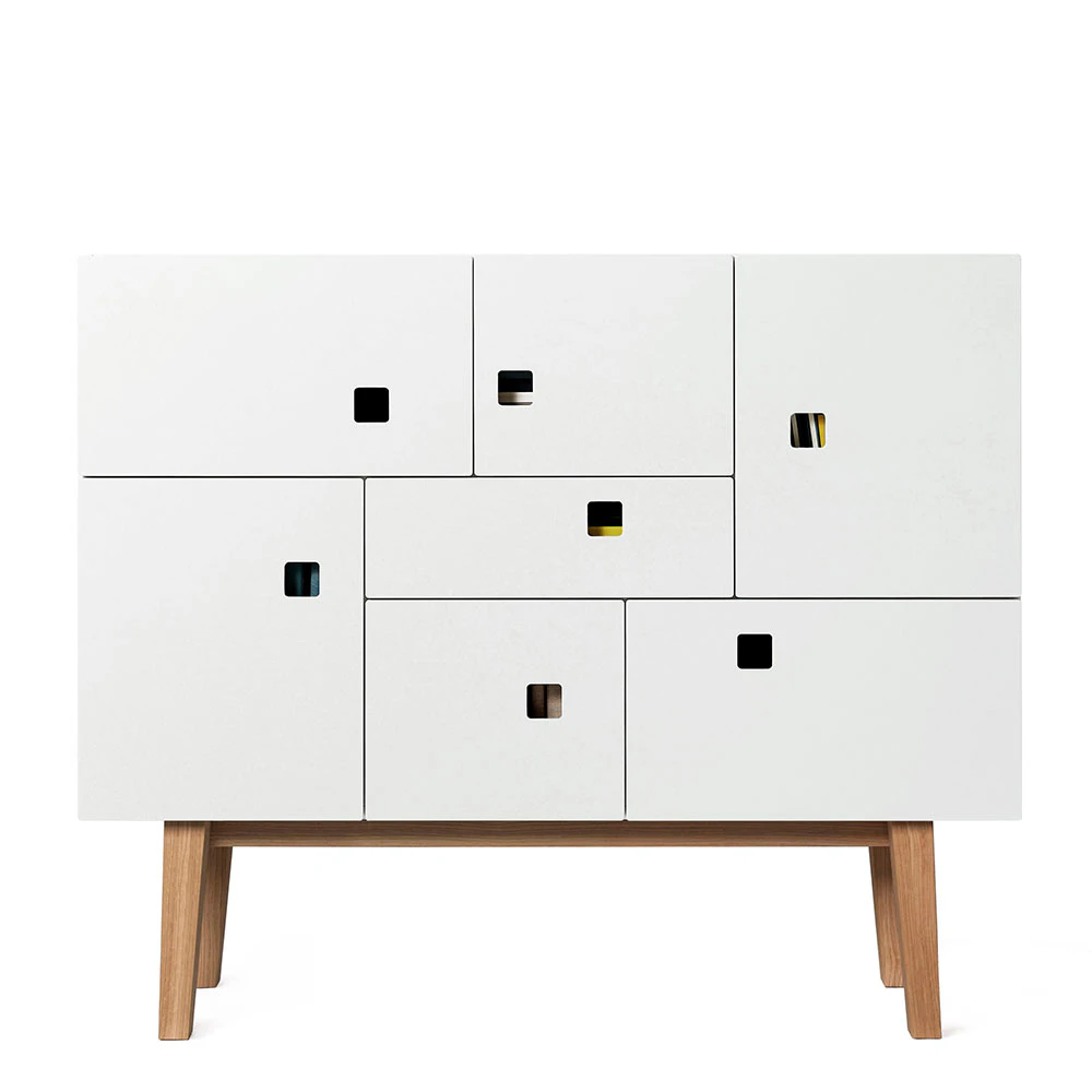 Zweed Peep C1 Multi-purpose Cabinet Angel White/ben Retro - Sk&auml;nkar & sideboards Ek