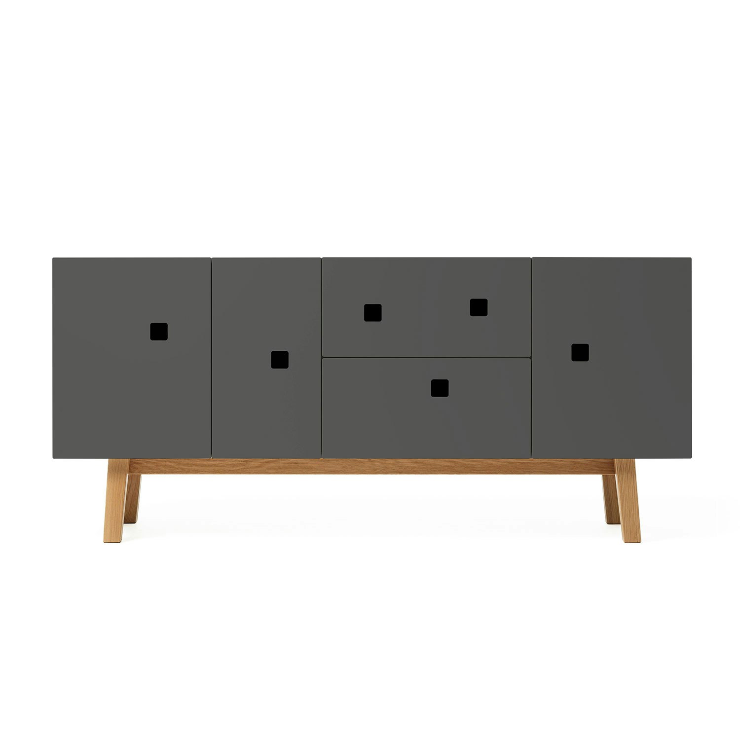 zweed peep m2 mediabänk slate grey/ben - tv-bänkar & mediabänkar ek